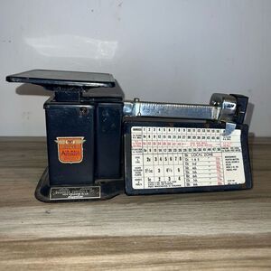 Vintage 1958 Triner Air Mail Accuracy Postal Scale USPS 4 lb Army Green Pat Pend